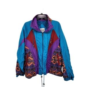 Westside Connection Women's Vintage Colorblock Windbreaker Jacket - L